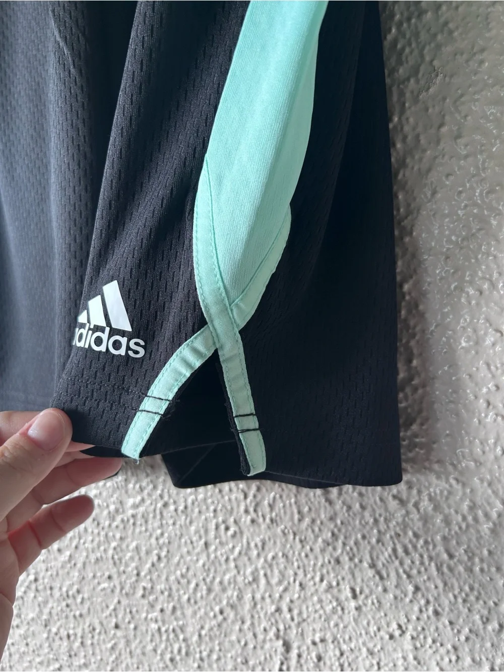 Adidas Mesh Basketball Training Shorts Black Mint ADVR0829 Mens XL NWT
